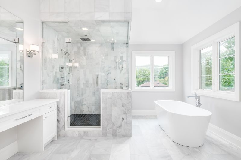 Bathroom with Marble Accents